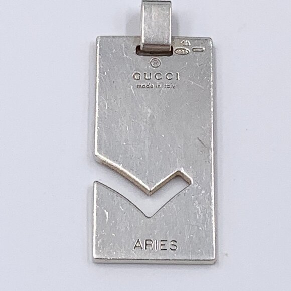 Authentic GUCCI Silver 925 Aries Pendant - Picture 1 of 7